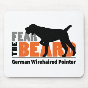 Fear the Beard - German Wirehaired Pointer Mouse Mat