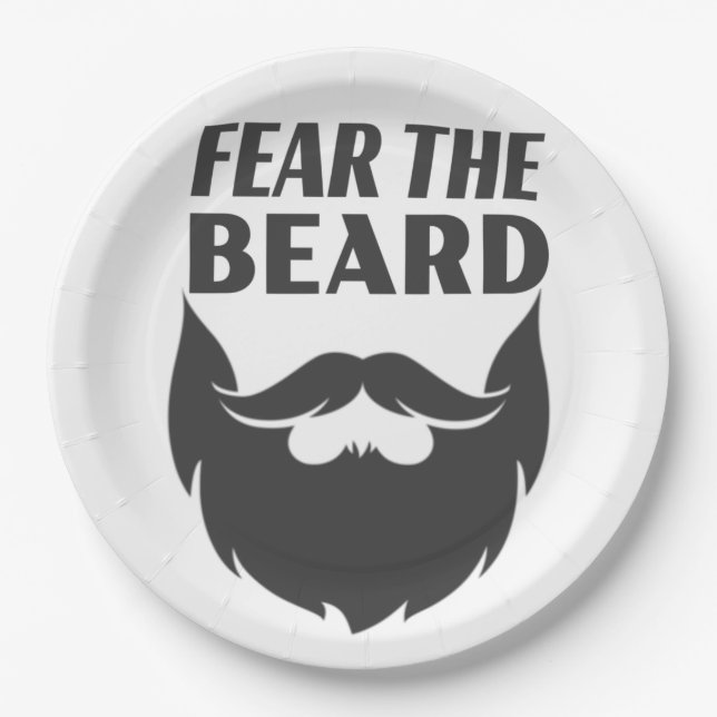 Fear the Beard Paper Plate (Front)