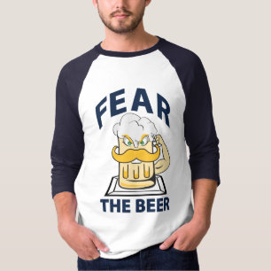 Fear the Beer Baseball, Blue Lettering, Jersey T-Shirt