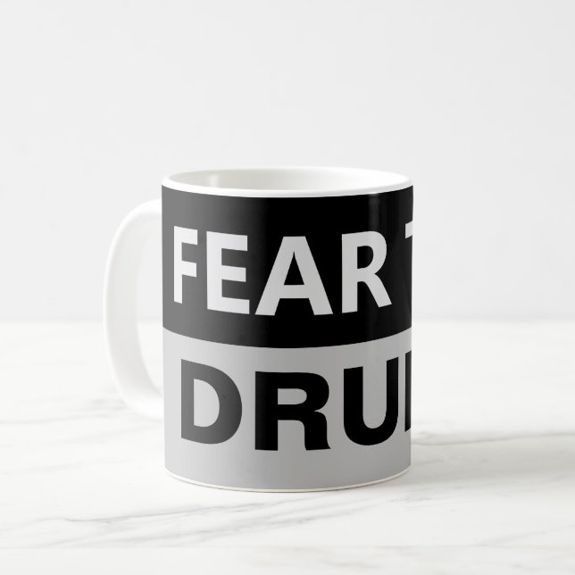FEAR THE DRUMS Drummer Percussionist Musician  Coffee Mug (Front Left)