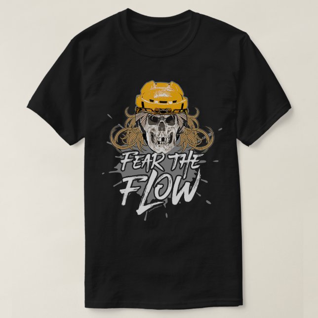 Fear The Flow funny hockey hair  T-Shirt (Design Front)