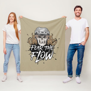 Fear The Flow (hockey hair) Fleece Blanket