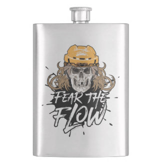 Fear The Flow (hockey hair) Hip Flask