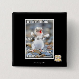 Fear the Fuzzy! 15 Cm Square Badge