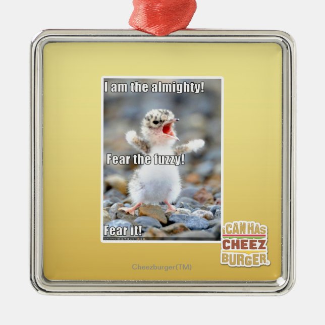 Fear the Fuzzy! Metal Tree Decoration (Front)