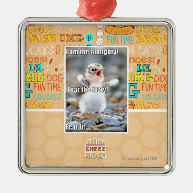 Fear the Fuzzy! Metal Tree Decoration (Front)