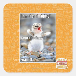 Fear the Fuzzy! Square Sticker