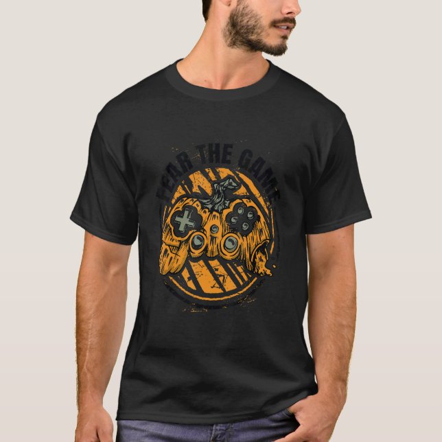 Fear The Game Pumkin Halloween Gaming Costume T-Shirt (Front)
