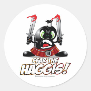 Fear the Haggis Classic Round Sticker