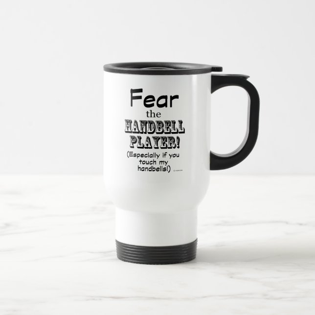 Fear The Handbell Player Travel Mug (Right)