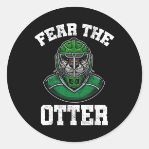 Fear The Otter, Cute Otter Hockey Gifts, I Love Ot Classic Round Sticker