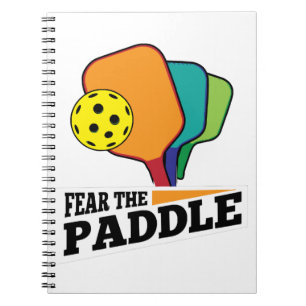 Fear the Paddle Funny Pickleball Picklballs and Pi Notebook