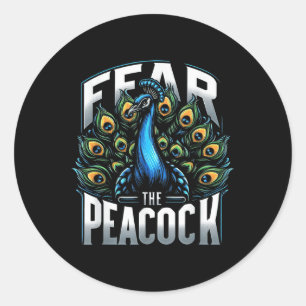 Fear The Pea Zookeeper Ornithologist Funny Bird Lo Classic Round Sticker