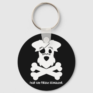 Fear the Pirate Schnauzer Key Ring