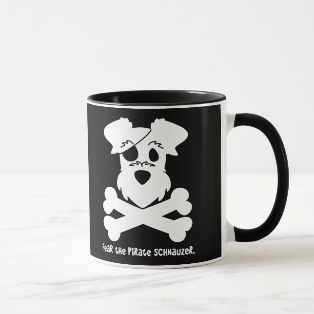 Fear the Pirate Schnauzer Mug (Right)