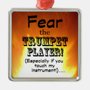 Fear The Trumpet Player Metal Tree Decoration
