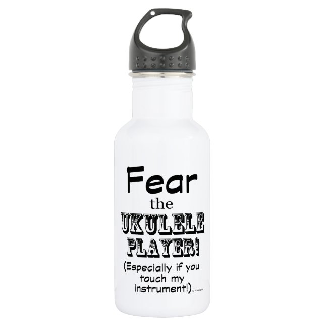 Fear The Ukulele Player 532 Ml Water Bottle (Front)