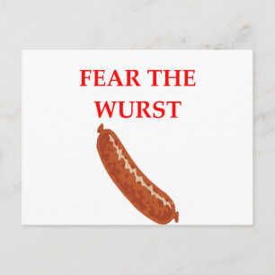 fear the wurst postcard