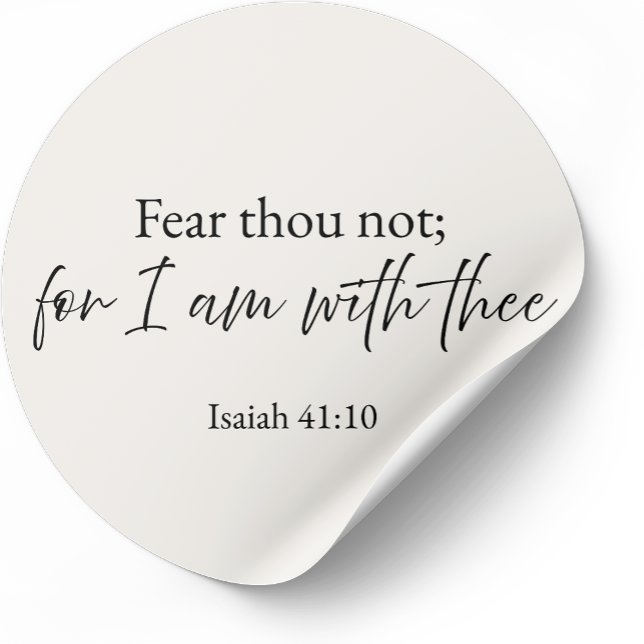 Fear Thou Not Christian Sticker – Isaiah 41:10 (Creator Uploaded)