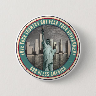 Fear Your Government 6 Cm Round Badge