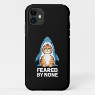 Feared By None Funny Cat in Shark Costume Humour iPhone 11 Case
