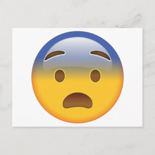 Fearful Face - Emoji Postcard