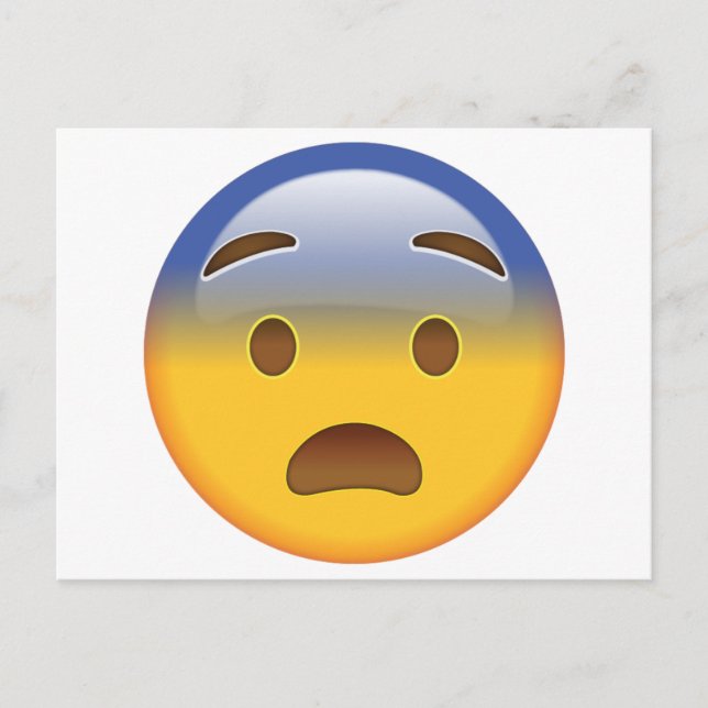 Fearful Face - Emoji Postcard (Front)