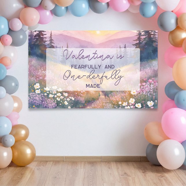 Fearfully and Onederfully Made Bible 1st Birthday  Banner (Creator Uploaded)