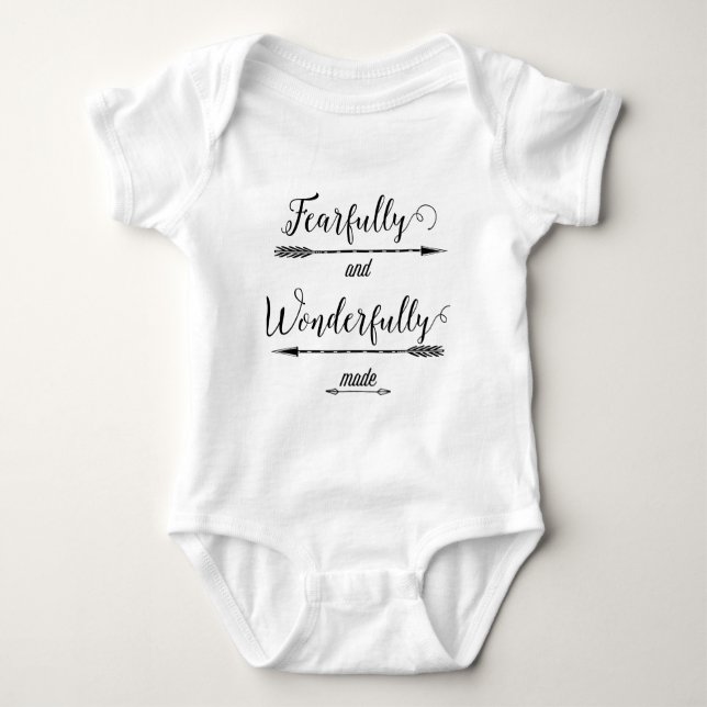 Fearfully and Wonderfully Made Baby Bodysuit (Front)