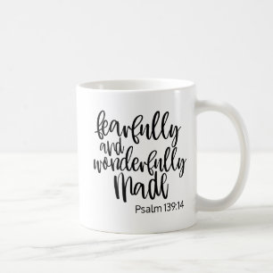 Fearfully and Wonderfully Made Bible Verse Coffee Mug