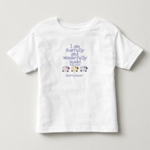 Fearfully and Wonderfully Made - Blue Personalised Toddler T-Shirt