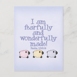 Fearfully and Wonderfully Made - Blue Postcard