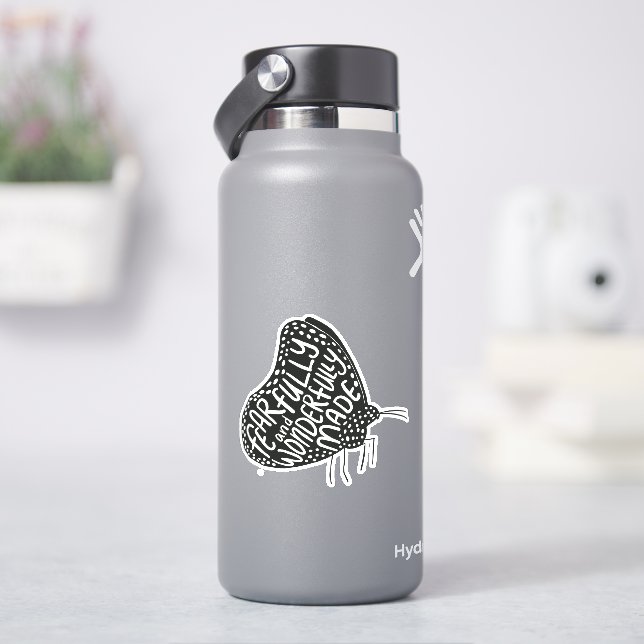 Fearfully and Wonderfully Made Butterfly Sticker (HydroFlask)