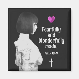 Fearfully and Wonderfully Made Cute Girl Christian Magnet