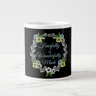Fearfully And Wonderfully Made Floral Large Coffee Mug