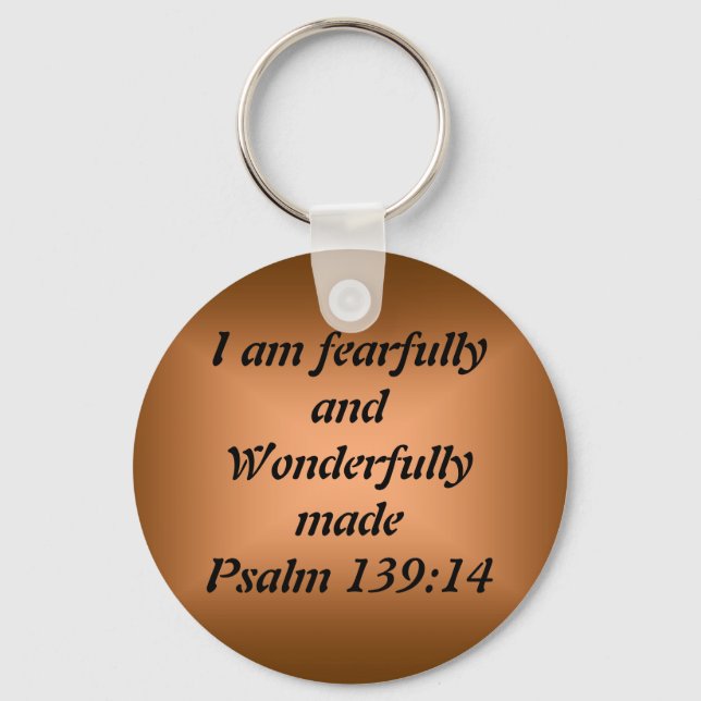 Fearfully and Wonderfully Made Key Ring (Front)