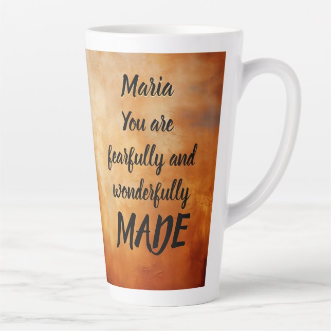 Fearfully and wonderfully made Template Latte Mug (Right)