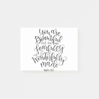 Fearfully Wonderfully Beautiful Post-it Notes