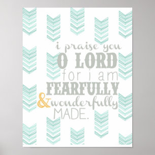 Fearfully Wonderfully Made Arrow Tribal Poster