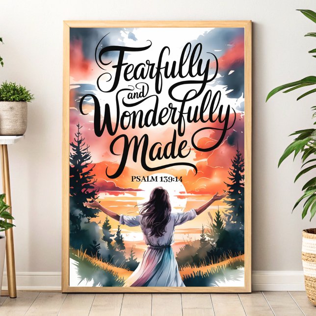 Fearfully & Wonderfully Made Christian Wall Art  (Creator Uploaded)