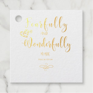 Fearfully & Wonderfully Made Favour Tags