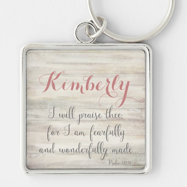 Fearfully & Wonderfully Made - Ps. 139:14 Key Ring (Front)