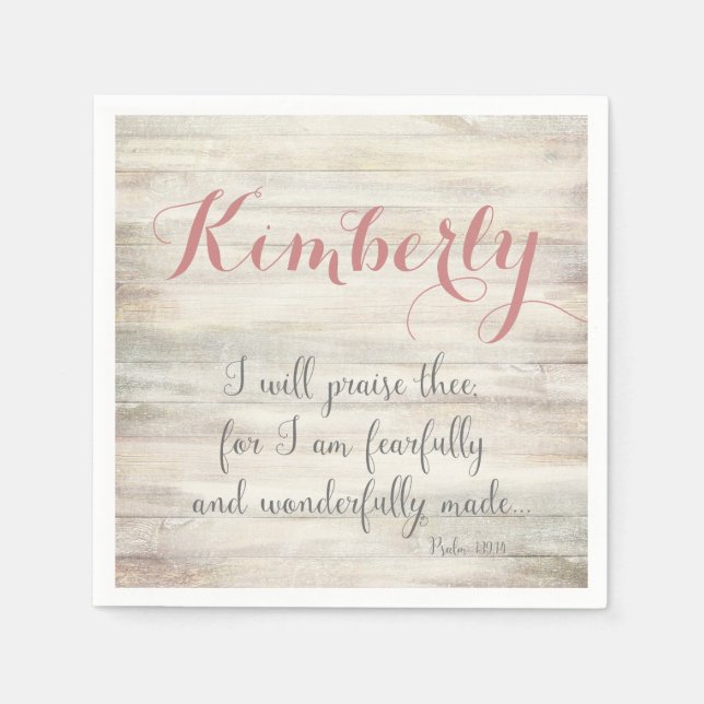 Fearfully & Wonderfully Made - Ps. 139:14 Napkin (Front)