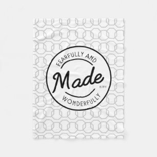 Fearfully & Wonderfully Made Vintage Stamp Fleece Blanket