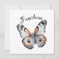 Fearless Butterfly Watercolor Graphic Design, Fear