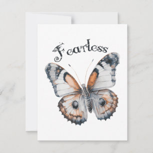 Fearless Butterfly Watercolor Graphic Design, Fear Holiday Card