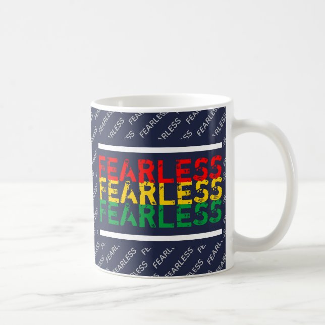 FEARLESS Christian Scripture Psalm 27 Blue Coffee Mug (Right)