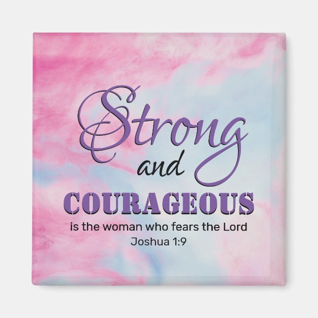 Fearless Christian STRONG COURAGEOUS WOMAN Magnet (Front)