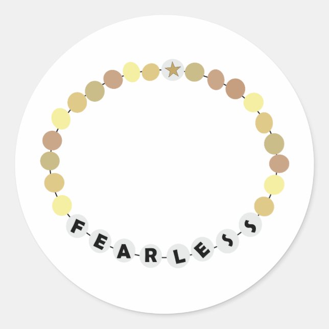 Fearless  classic round sticker (Front)