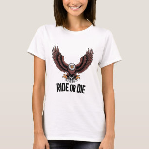 Fearless Eagle Rider – Bold Biker Spirit T-Shirt